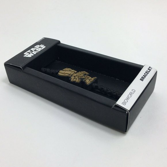 Star Wars C-3PO Bracelet Adjustable Bioworld Disney Lucas Films Black Cord New - Picture 6 of 12